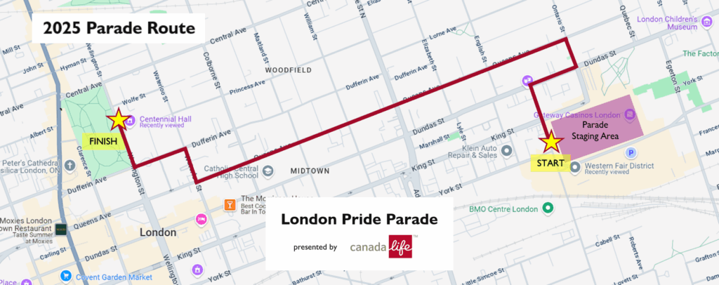 Pride London Parade Map